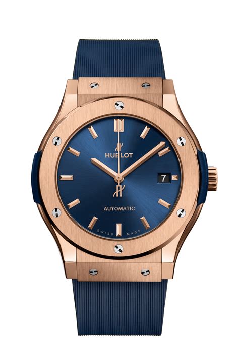 hublot classic fusion rose gold blue